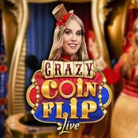 Logo of Crazy Coin Flip from Evolution at Vegas Now Casino