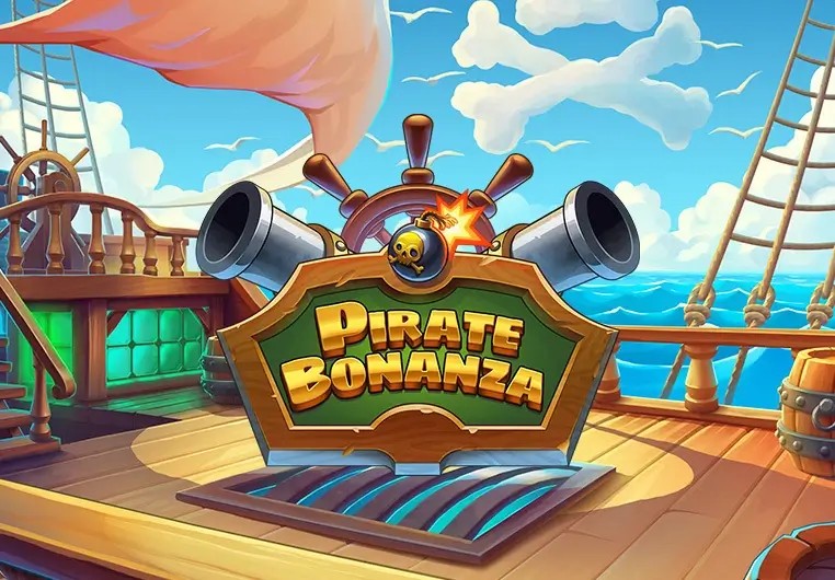 Pirate Bonanza Slot logo by Backseat Gaming at Vegas Now CasinoPirate Bonanza Slot